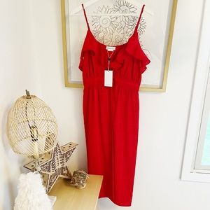 Lovers + Friends Flutter Sleeve Open Front Dress